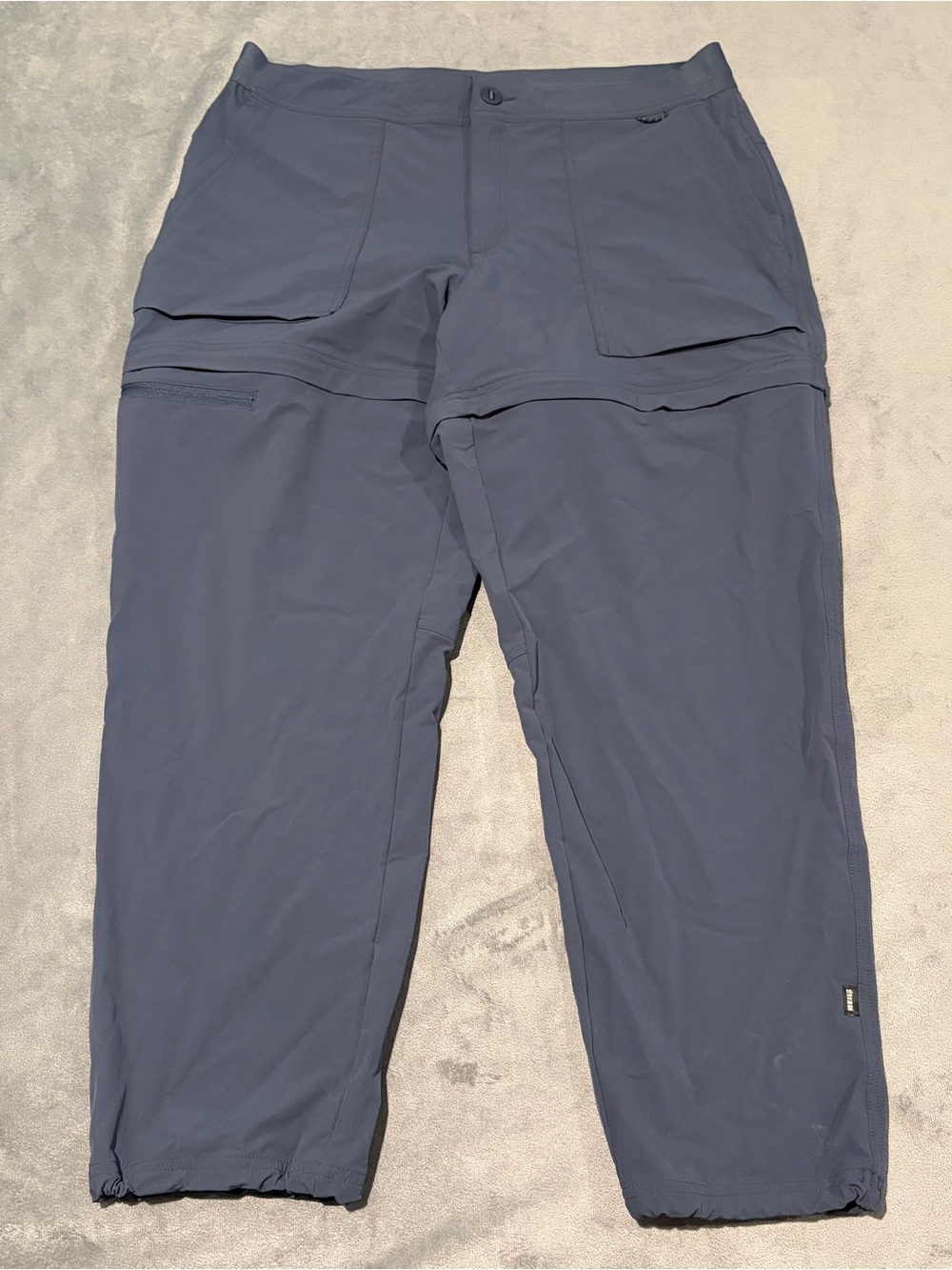 REI Co-op Convertible Pants Mens XL Blue Cargo Hiking Outdoor Stretch